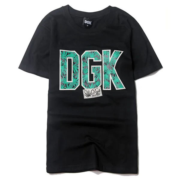 5 DGK мужские футболки высокого качества 19SS кленовые листья DGK голова тигра футболка Уличная Повседневная черная и белая пара DGK топ тройники - Цвет: 5