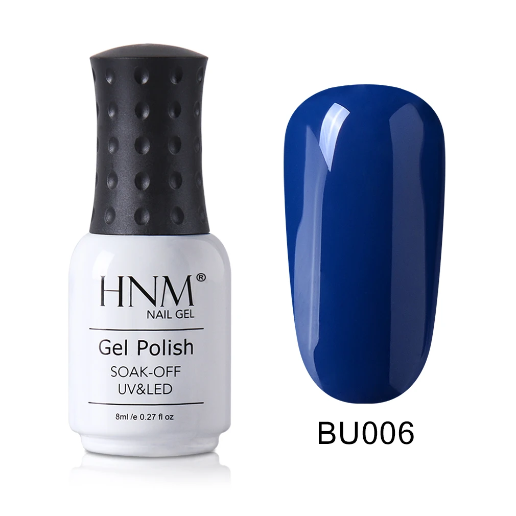 006 HNM 8 мл синий цвет гель лак Vernis Полупостоянный УФ-гель для ногтей замачиваемый Гель-лак для нейл-арта Блеск лак для ногтей GelLak - Цвет: 006