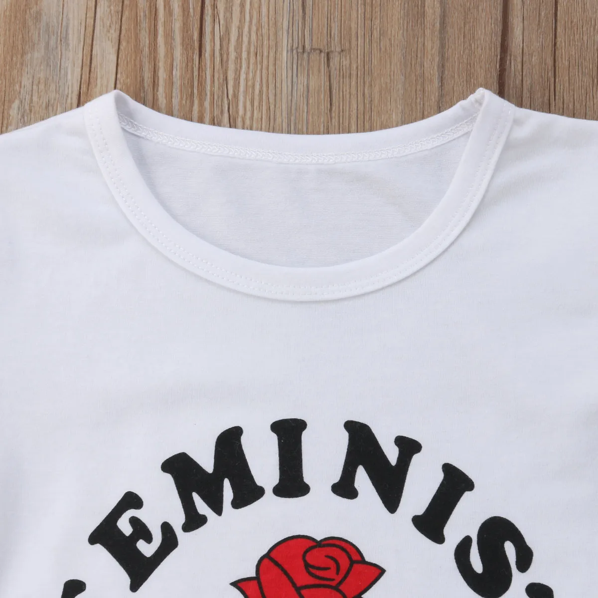 2018 Новая модная летняя футболка с цветочным рисунком для маленьких девочек топы