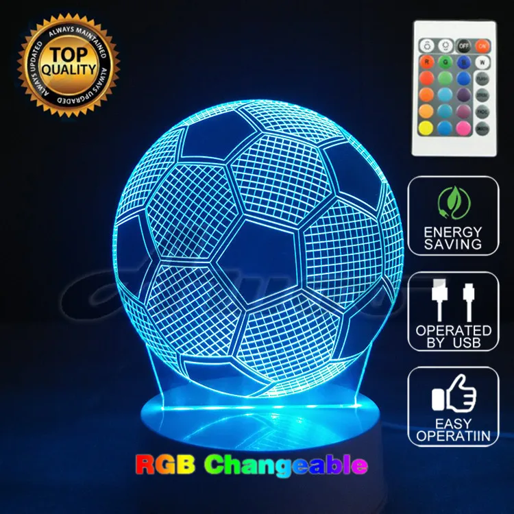 Креативный подарок с дистанционным управлением USB 3D APPLE лампа для ночного