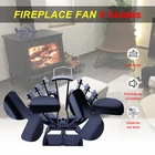 6 лопастей, Двойные двигатели, высота 19 см, тепловой вентилятор для плиты, специально для большого помещения, для горелки по деревубревен, экологичный вентилятор для камина