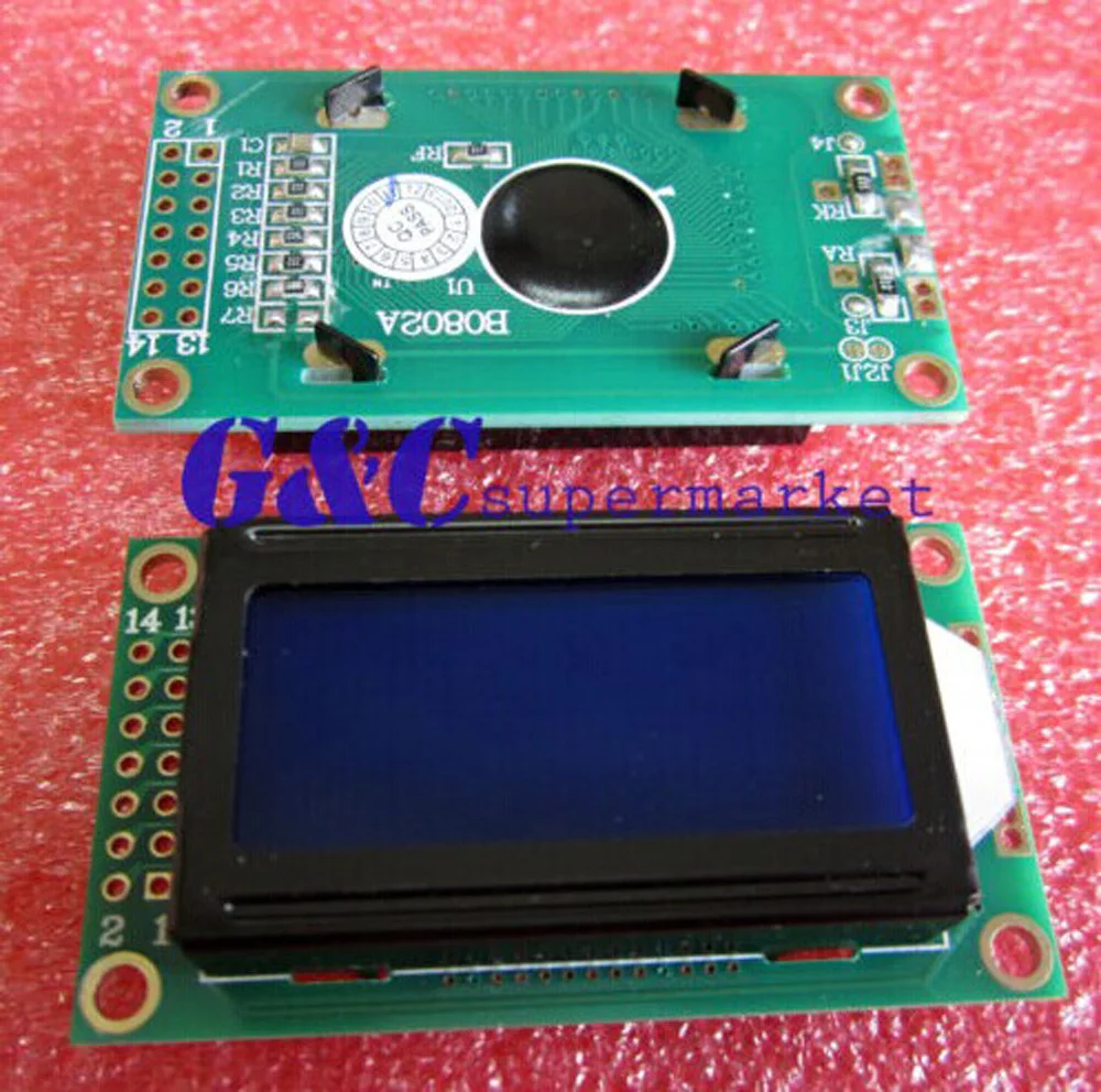 1 шт 0802 8X2 персонажей модуль ЖКД Синий Подсветка новинка|lcd module|8x2 character lcdlcd backlight |
