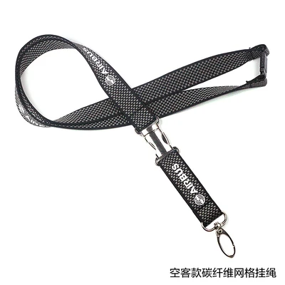 

Шнурок для удостоверения личности пилота, широкий черный мини-шнурок в клетку с металлической пряжкой для летного экипажа летчика