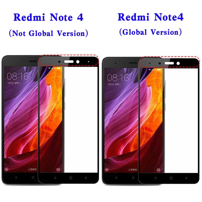 Полное покрытие закаленное стекло для Xiaomi Redmi note 4 полное Защитная пленка экрана