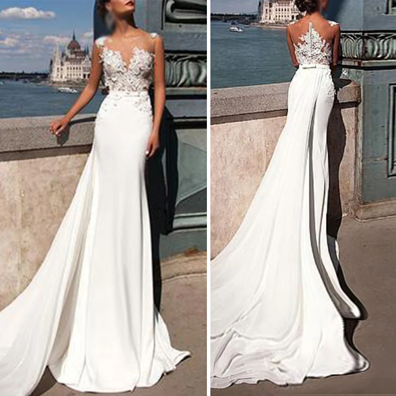 Женское сексуальное свадебное платье с глубоким v-образным вырезом длиной до