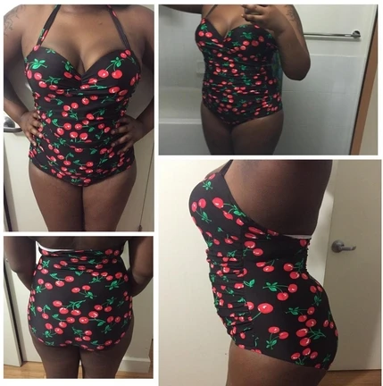 2016 летний сексуальный винтажный купальник с цветочным принтом монокини вишней