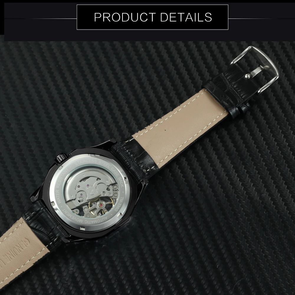 FORSINING классическое платье Авто механические часы с турбийоном для мужчин