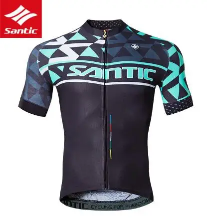 Santic 8 стиль мужской короткий рукав Велоспорт Джерси лето дышащий MTB дорожный велосипед Топ быстросохнущая Pro Спорт на открытом воздухе Футболка с рисунком "Верховая езда" - Цвет: M7C02119