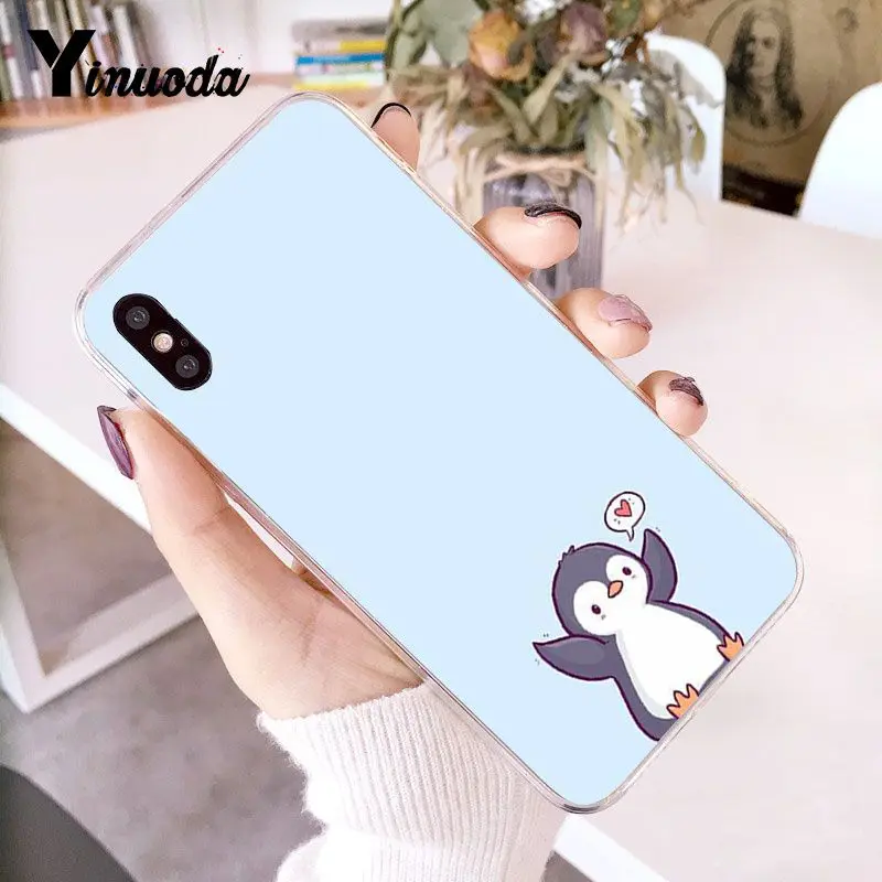 A16 Yinuoda милый мультфильм животных пингвин Новинка чехол для телефона Fundas для iPhone 5 5Sx 6 7 7plus 8 8Plus X XS MAX XR Fundas Capa - Цвет: A16