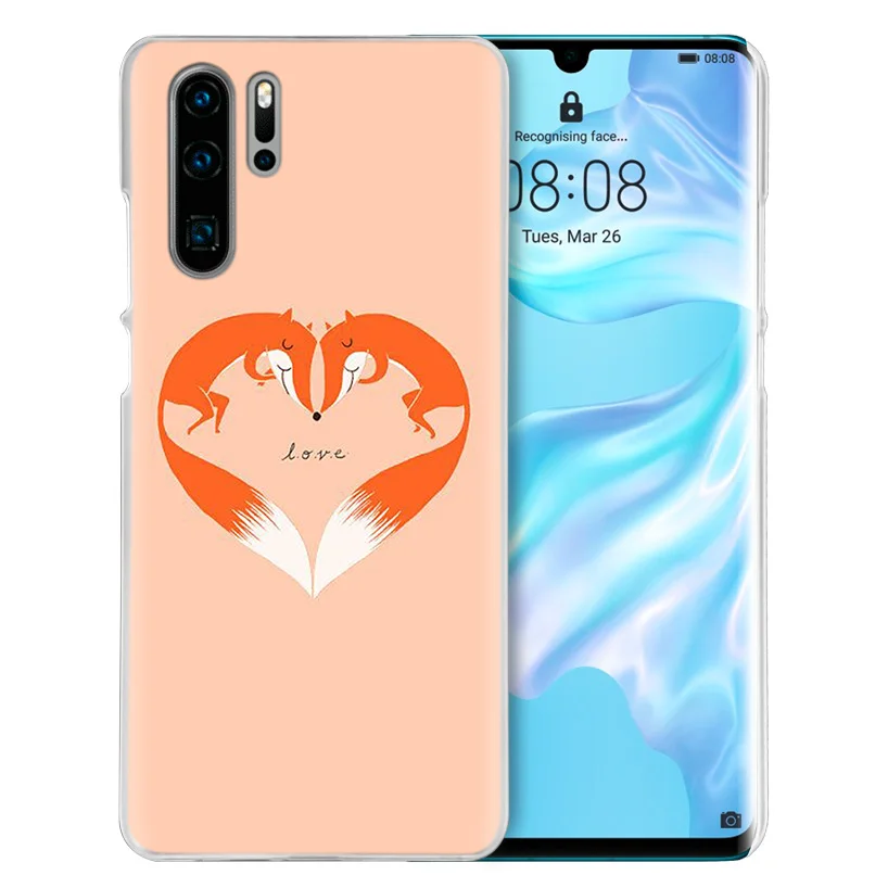Чехол с милыми животными лиса чай для huawei P20 P30 P Smart Nova 4 3i P10 P9 P8 mate 10 20 lite Pro Mini жесткий чехол для телефона из ПК