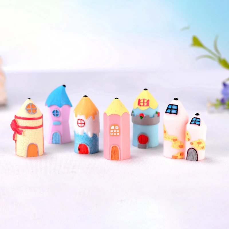 Полимерные миниатюрные сказочные замки микро Ландшафтный орнамент для