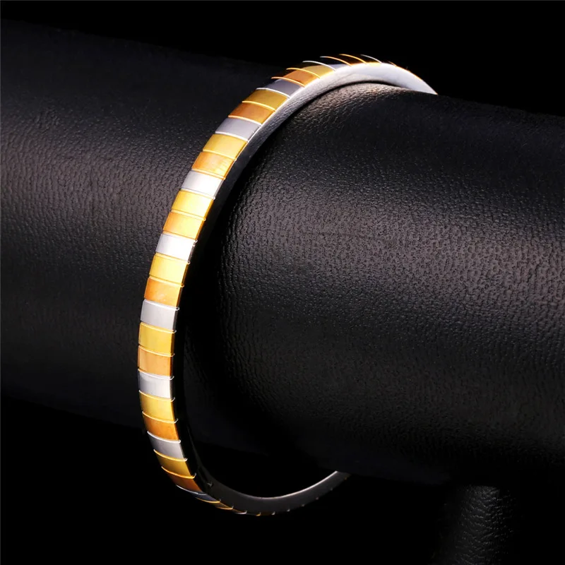 U7 Европейский Комбинированный Браслет Для Женщин Позолоченный и Нержавеющей