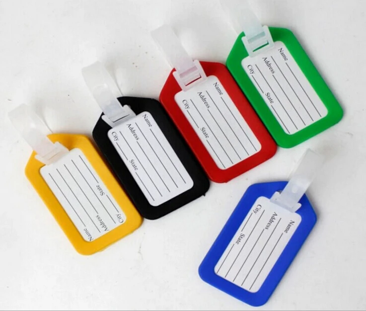 20 шт. по самой низкой цене! Бирка для багажа этикетки ключей с кольцом разделенные