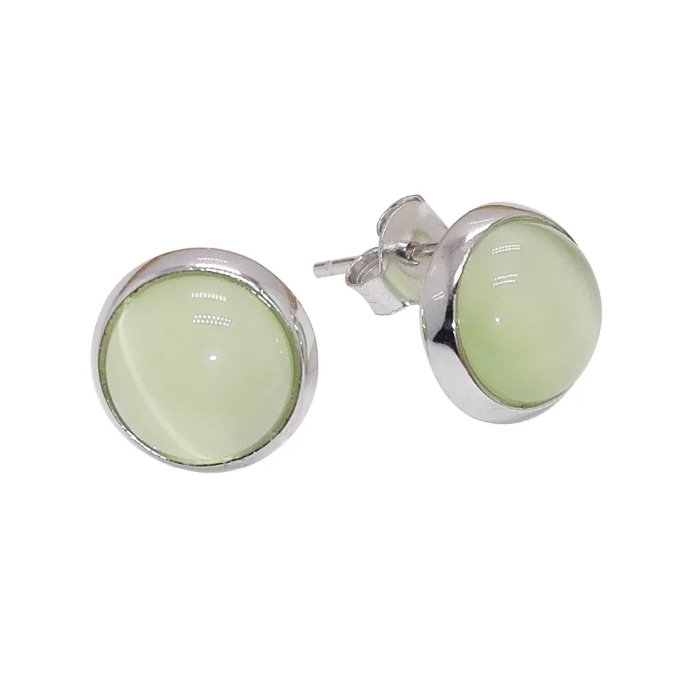 Опал серьги гвоздики 100% Настоящее серебро 925 пробы ювелирные изделия с 10 мм опал