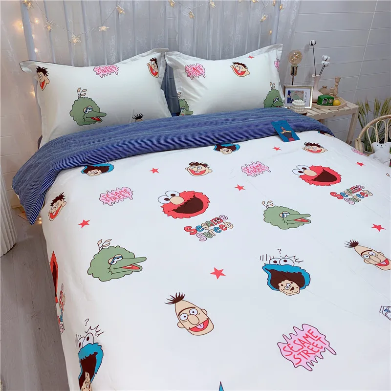Маленький свежий стиль 3 4 шт Чистый хлопок постельное белье пододеяльник плоский