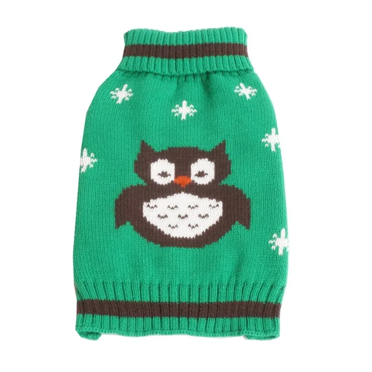 2017 Милая теплая осенне-зимняя сова животное на Хэллоуин собака свитер одежда для
