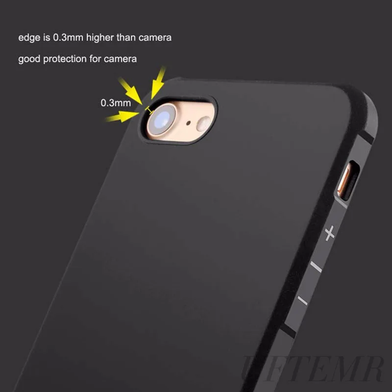 Uftemr полный защитный чехол для телефона для iPhone 6, 6s, 7, 8 Plus, 3D Мягкий силиконовый чехол с драконом для iPhone 7, чехол 5, 5S, SE, 6s