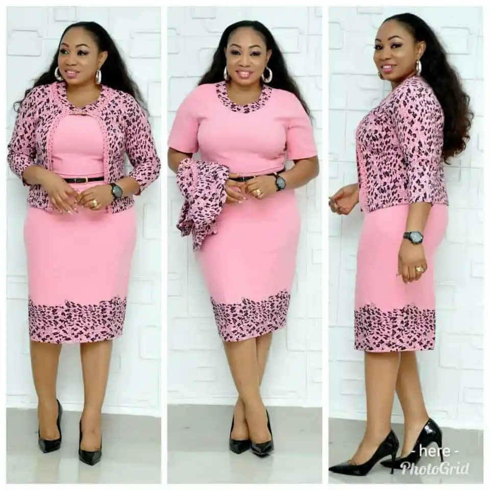 Женский комплект 2 шт. розовое офисное платье карандаш и кардиган Летние Осенние