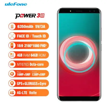 Чехол-накладка Ulefone Мощность 3S Android 7 1 MTK6763 Octa Core 6 0 &quot18:9 FHD мобильный телефон 4 Гб + 64