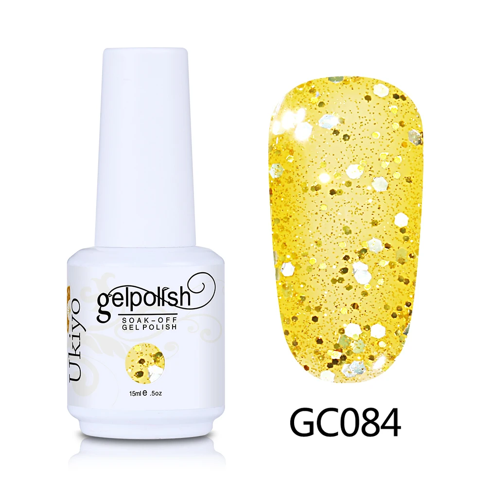 GC084 Ukiyo 15 мл шикарный цветной УФ-гель для ногтей замачиваемый полуперманентный Гель-лак Гибридный лак Эмаль лаковый лак 108 цветов - Цвет: GC084
