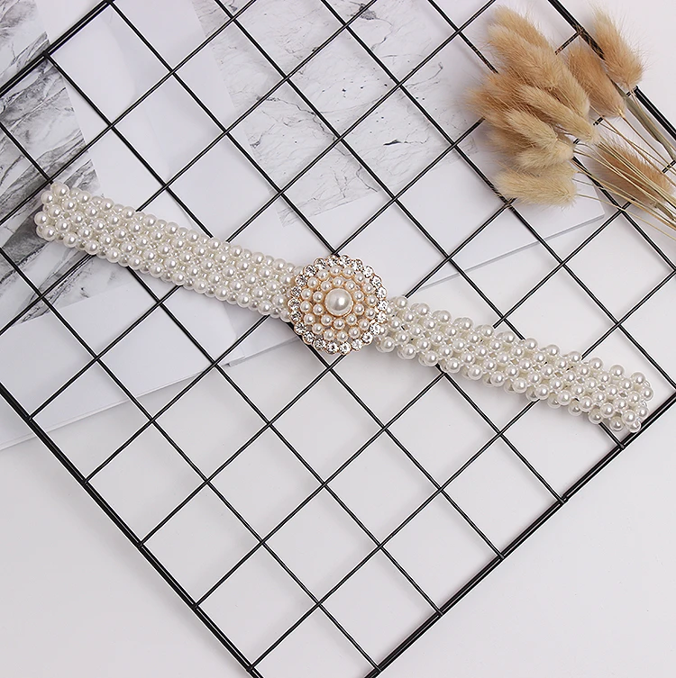 Женский пояс с жемчугом и бисером новинка 2019 весенне-летние эластичные ремни
