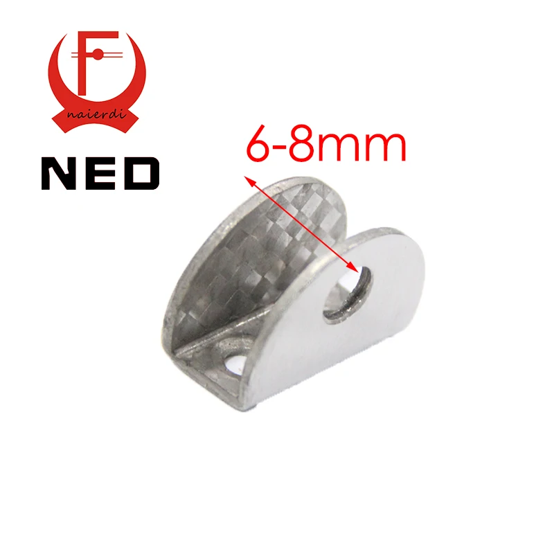 4 шт/1 Набор NED из нержавеющей стали стеклянный зажим Держатель Полукруглый