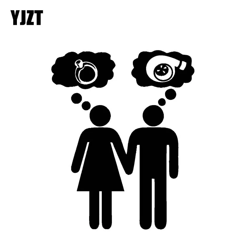 

YJZT 14,4 см * 18 см турбо кольцо для девочек забавная виниловая наклейка на автомобиль черный/серебристый C10-00847