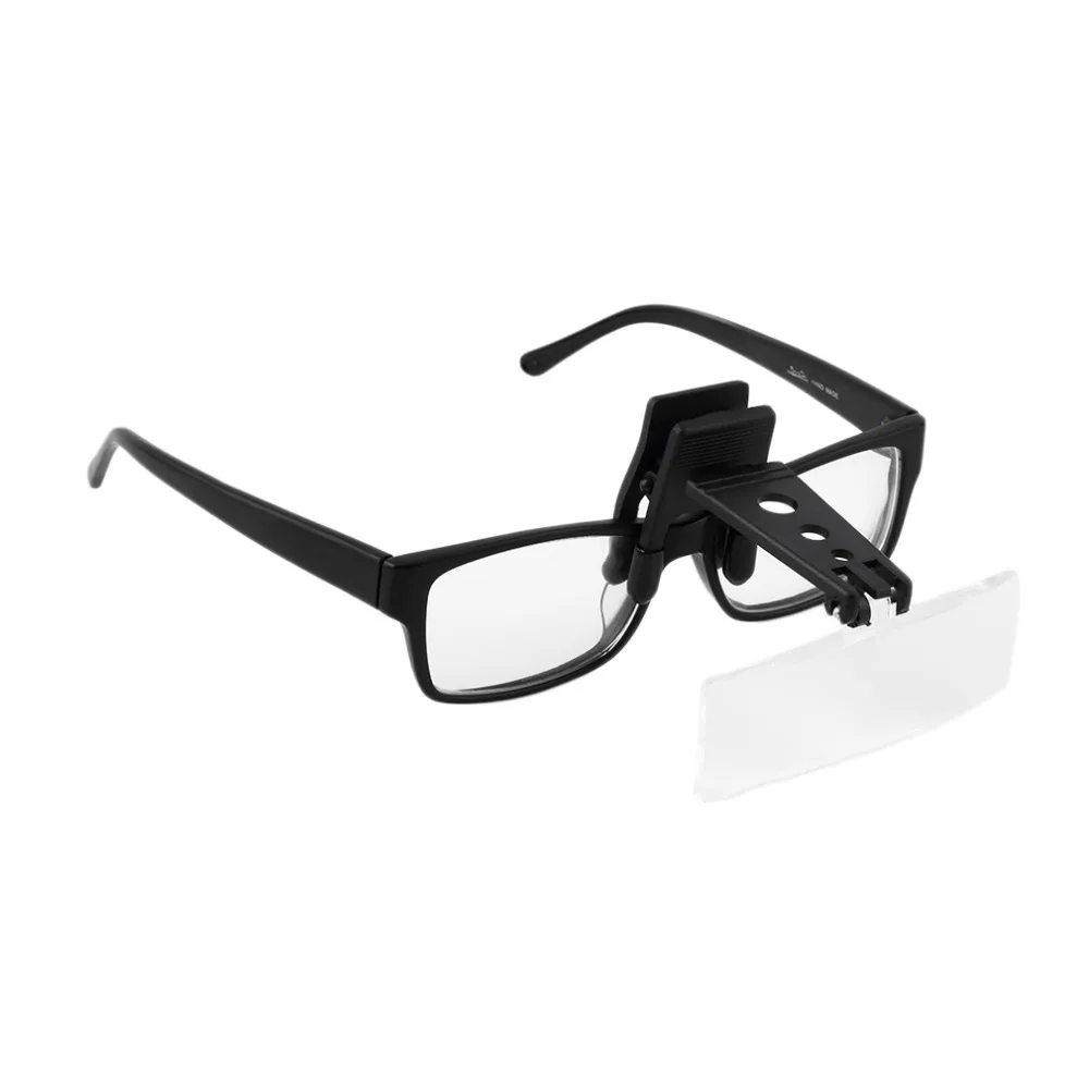 Loupe 60x Transparent Acrylic Folding Eyeglass Clip On Magnifying Lens Flip Glass Handsfree Precise Magnifier | Инструменты