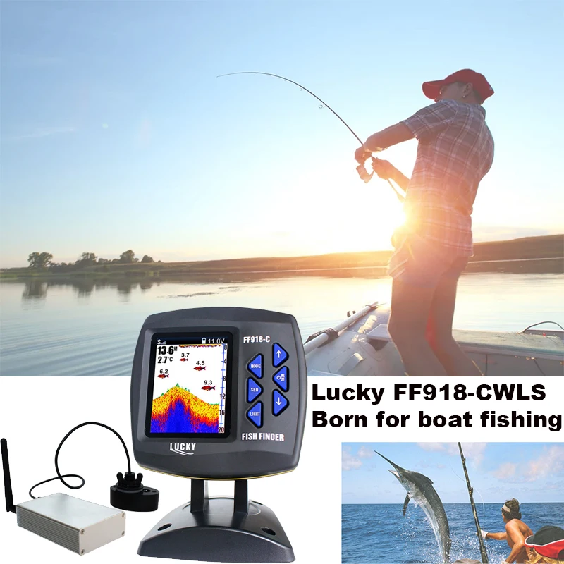 

Lucky FF918-CWLS Boating Fish Finder 300m/980ft Wireless Operating Range Fishing Remote Control Fishfinder#C7