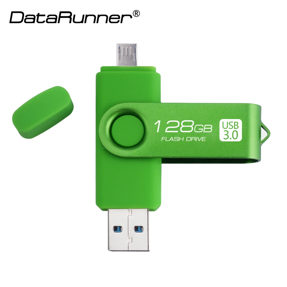 DataRunner usb 3 0 USB флеш накопитель двойной OTG 128 ГБ 256 флешка 8 16 32 64 высокая скорость 2 в 1
