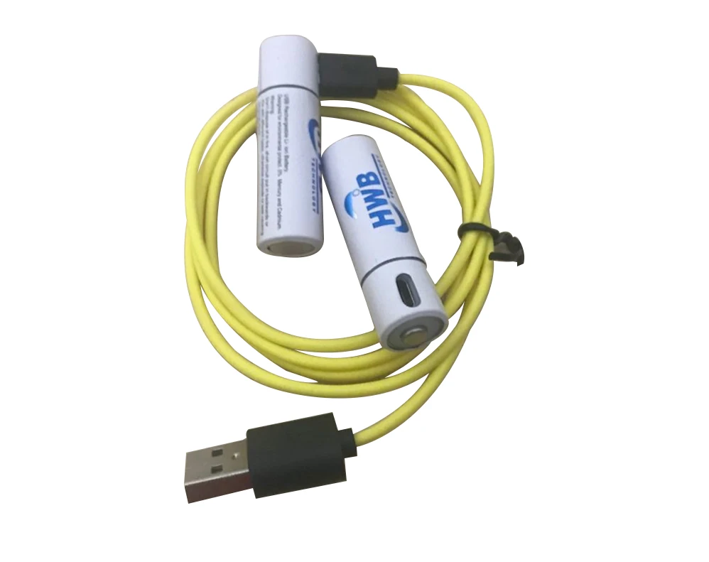 2 шт. перезаряжаемые литий ионные USB батареи 1 5 в AA 1200 мАч|Перезаряжаемые батареи| |