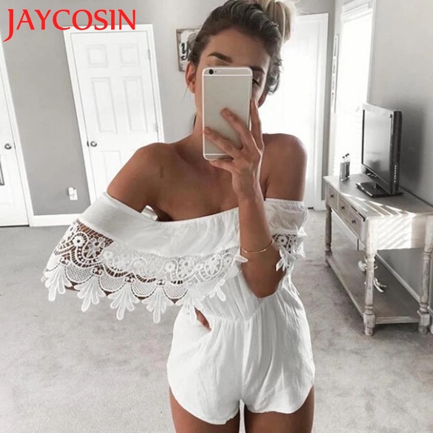 Hamboder Bonne Affaire 2017 лидер продаж женские шифоновые кружевные комбинезоны с открытыми