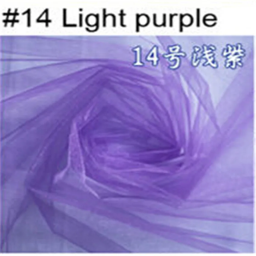 light purple Высокое качество 5 м/10 м прозрачная органза тюль рулон ткани для украшения свадебной вечеринки или нового года красочный Декор 5ZSH015-1 - Цвет: light purple