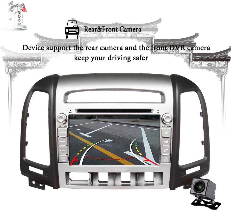 ОЗУ 4 Гб ПЗУ 64 ГБ 1024*600 8 ядер Android 9 0 2din автомобильное радио DVD GPS для Hyundai Santa Fe 2006-2012
