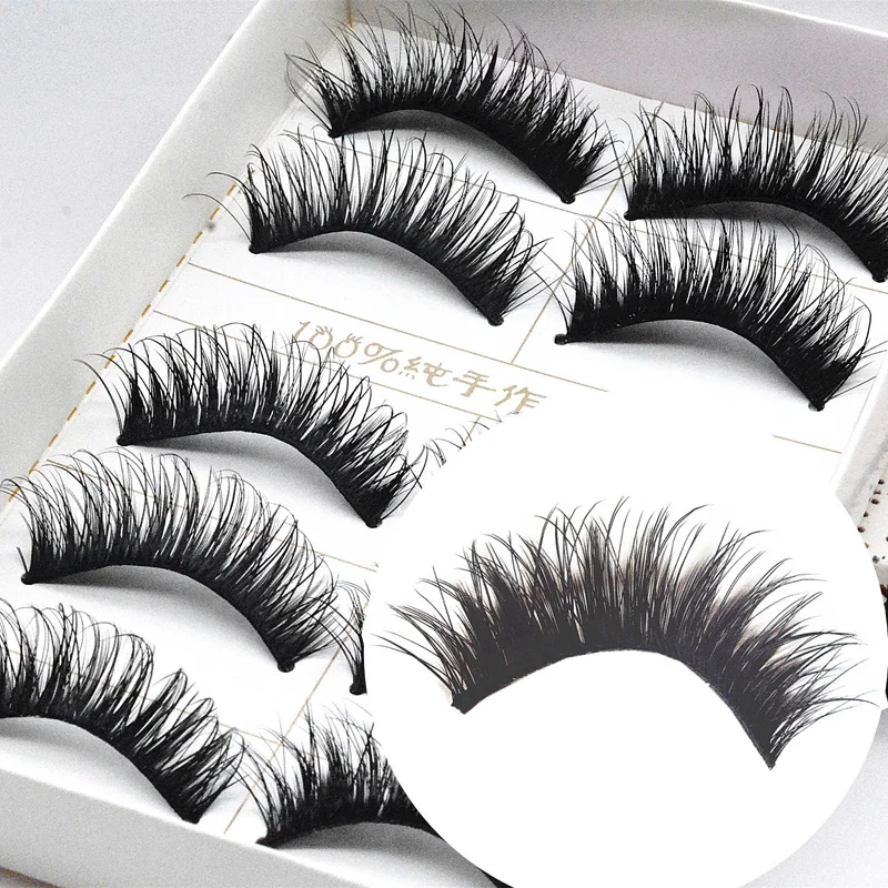 Косметические ресницы крест использование стойкий макияж Ложные натуральные