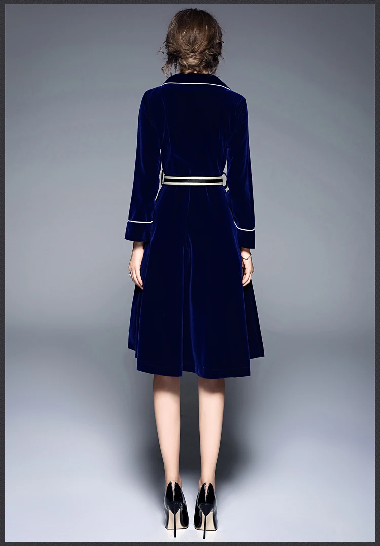 Бренд 2018 зимняя подиумная куртка женское роскошное бархатное платье офисное