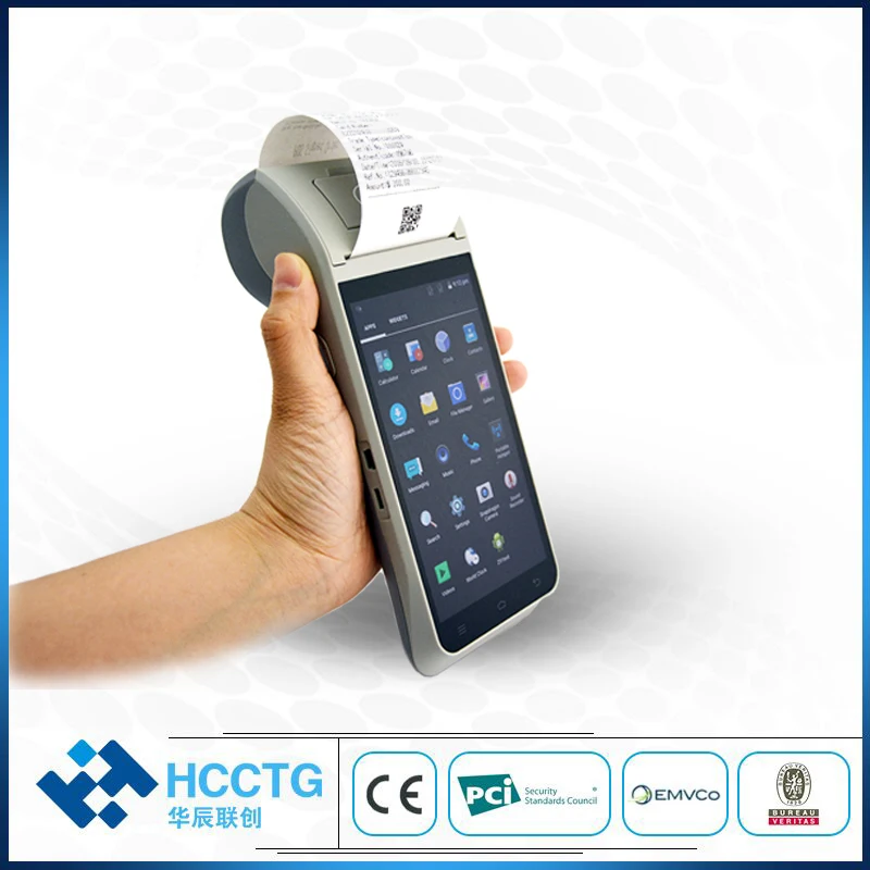 Поддержка 1D 2D сканирования Ручной NFC Android POS с принтером HCC-Z91