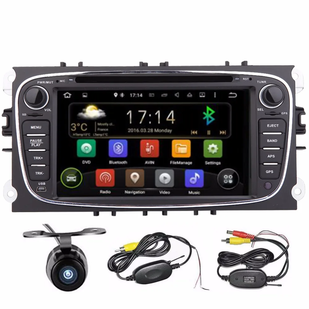 2 Din Автомобильный dvd плеер на основе Android gps навигация для Ford Focus Mondeo 2012 2016 аудио
