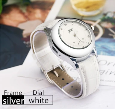 silver white Зажигалка для сигарет женские часы USB перезаряжаемые ветрозащитные беспламенные креативные экологические женские кварцевые часы подарок JH366 - Цвет: silver white