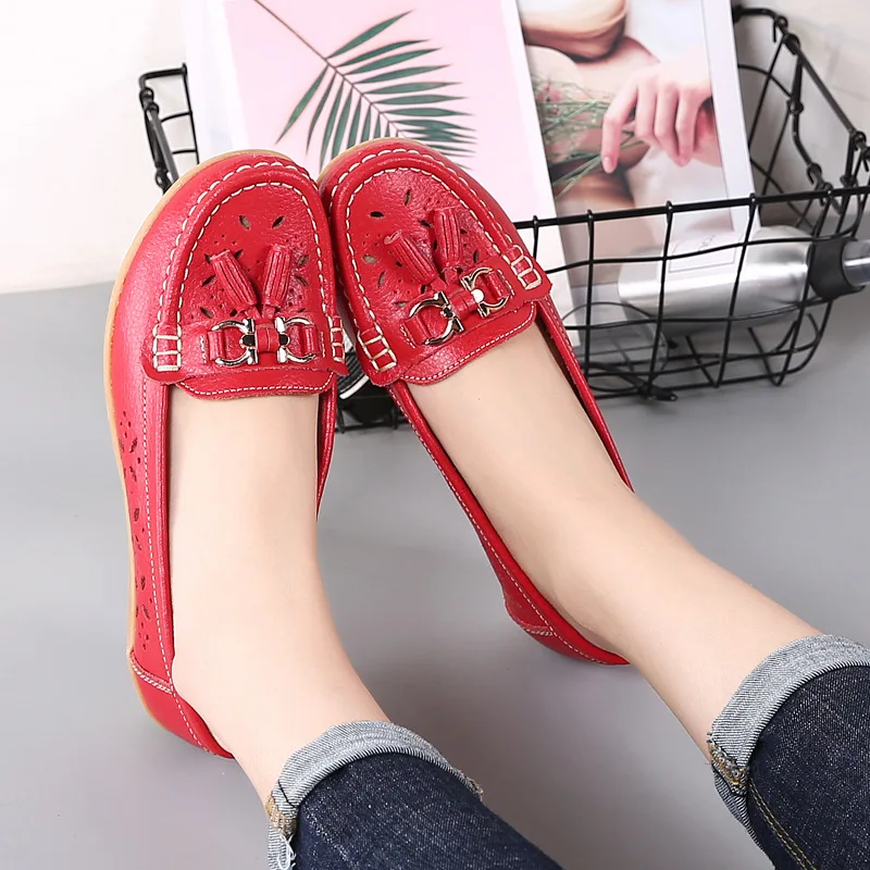 Женские модные туфли на плоской подошве мягкие удобные повседневные с