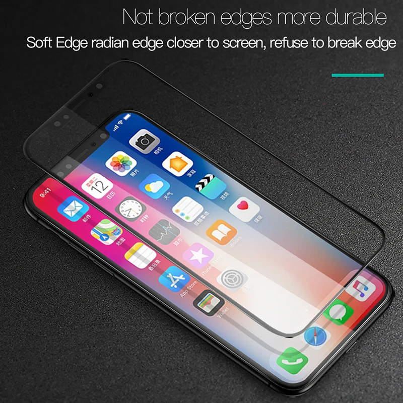 TOTU 4D Защита экрана для iPhone X закаленное стекло 0 23 мм мягкий край Закаленное