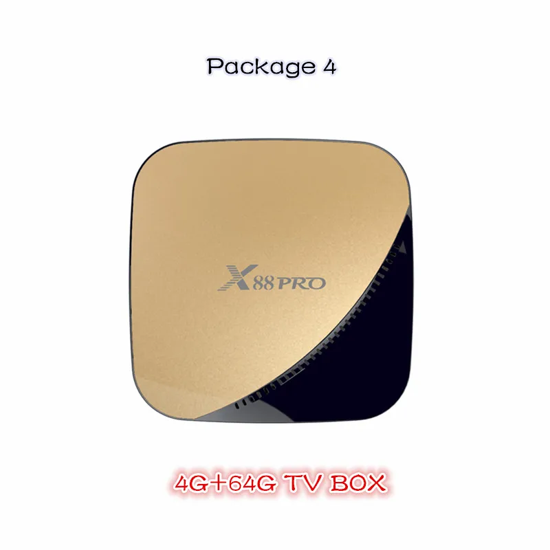 Gold 4G 64G Смарт-ТВ-приставка HAAYOT X88 PRO, Android 9,0, 4 Гб ОЗУ, 64 Гб ПЗУ, четырехъядерный процессор Rockchip RK3318, 4 K, USB3.0, H.265, Google Play, ip-тв приставка - Цвет: Gold 4G 64G