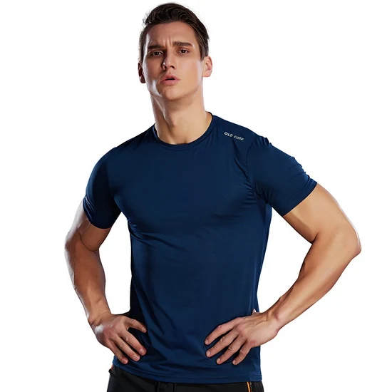 men blue LoClimb Lovers Стретч Quick сухая походная футболка для женщин и мужчин, летняя футболка с коротким рукавом для фитнеса, Спортивная футболка для активного отдыха, AM244 - Цвет: men blue