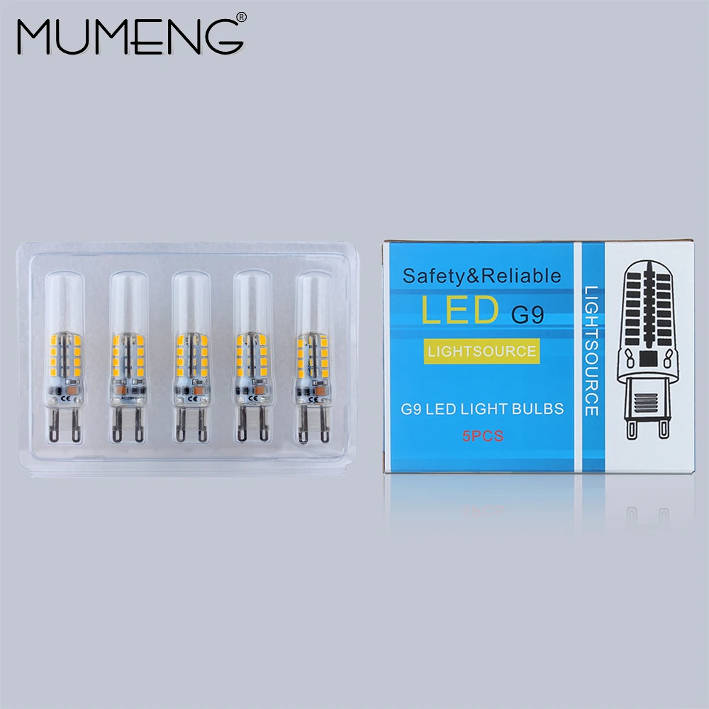 Mumeng G9 светодиодный лампы 3 Вт 4 5 потолочный светильник 32 48 64 шт. SMD2835 ампулы 220 V