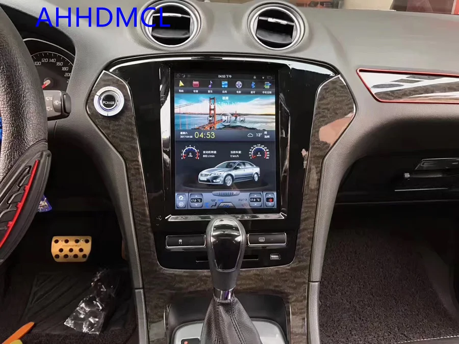 Автомобильный мультимедийный плеер автомобильные ПК коврик для Tesla Стиль плеер Android 7,1 gps для форд мондео автоматический A/C Edition 2007 2008 2009 2010 2011 2012