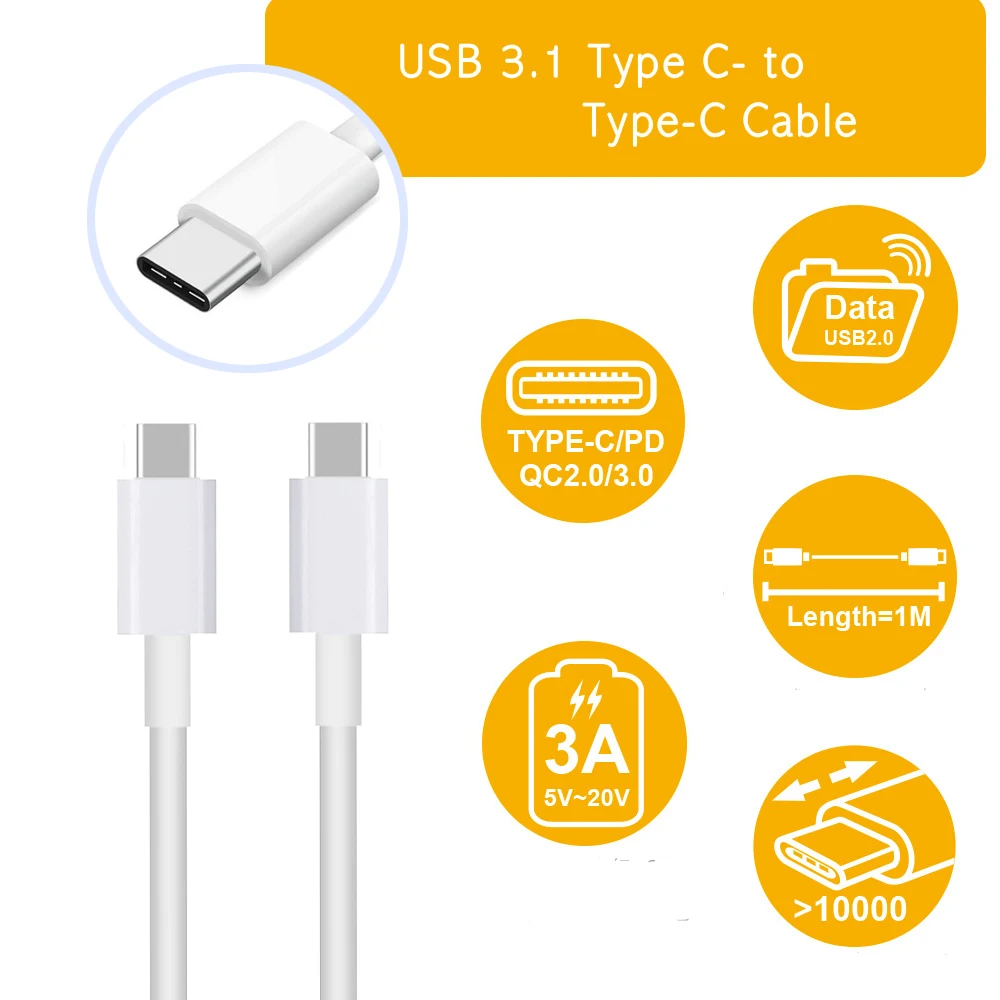 Кабель usb type C для USB кабель 3 1 быстрой зарядки данных синхронизировать мобильный