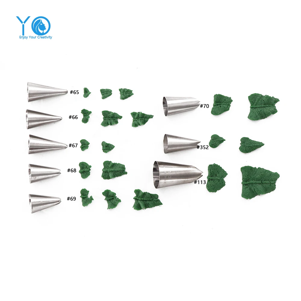Набор наконечников для украшения листьев из 8 предметов наконечники глазировки
