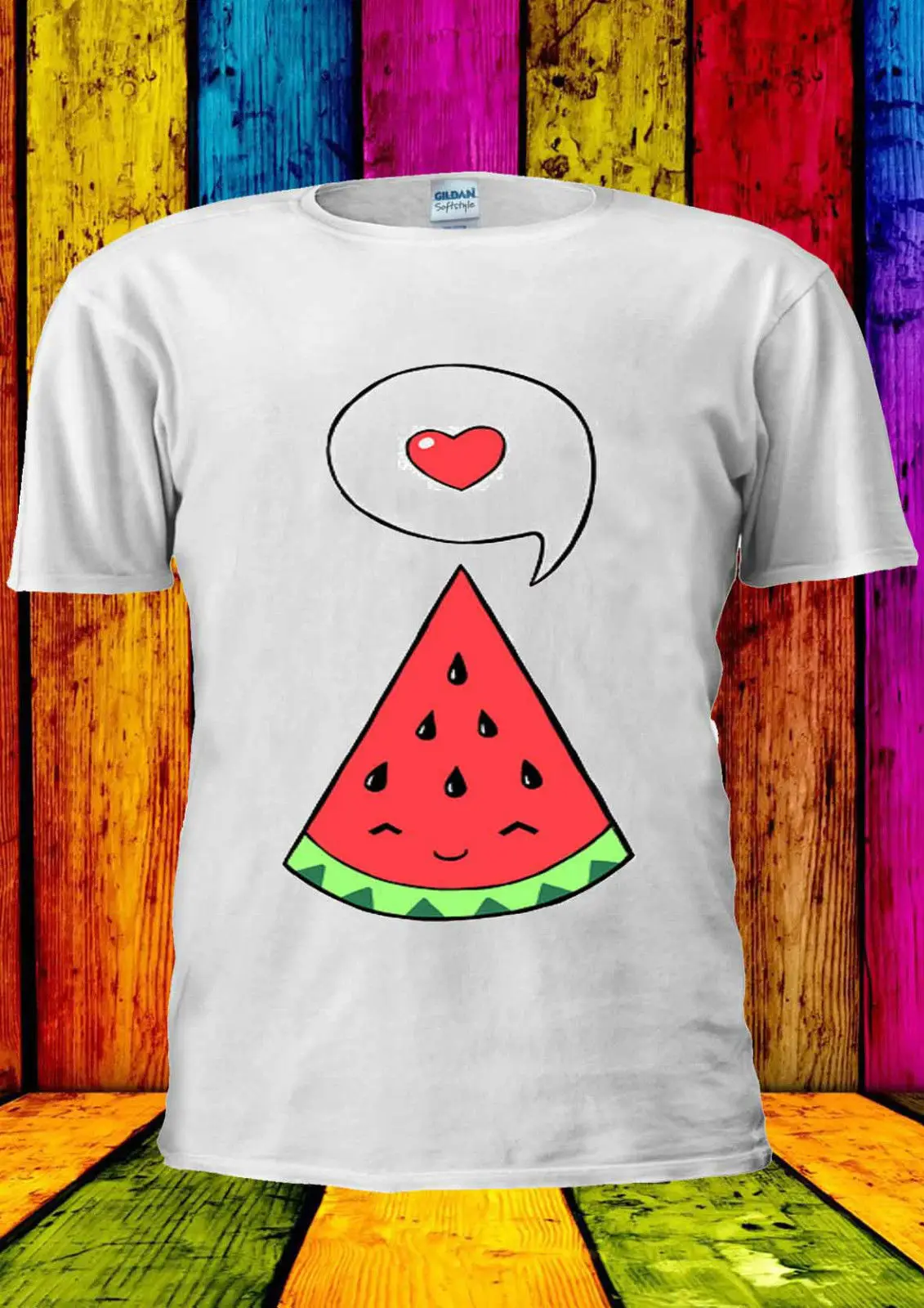 Семена арбуза счастливое сердце футболка с изображением улыбки жилет для мужчин