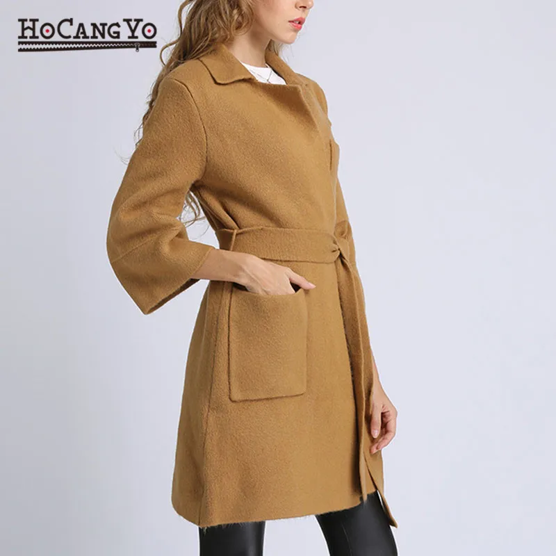 HCYO Sash Elastic Ladies Cardigans Winter Sweater Women Jumpers Elegant Warm Cardigan 2018 Autumn Soft Overcoat |
