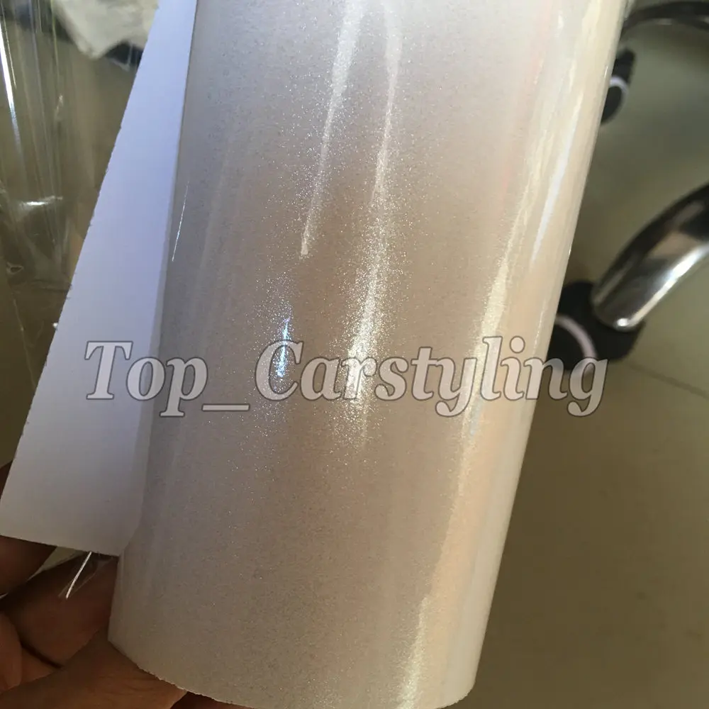 Блестящая жемчужная белая металлическая виниловая пленка для стайлинга